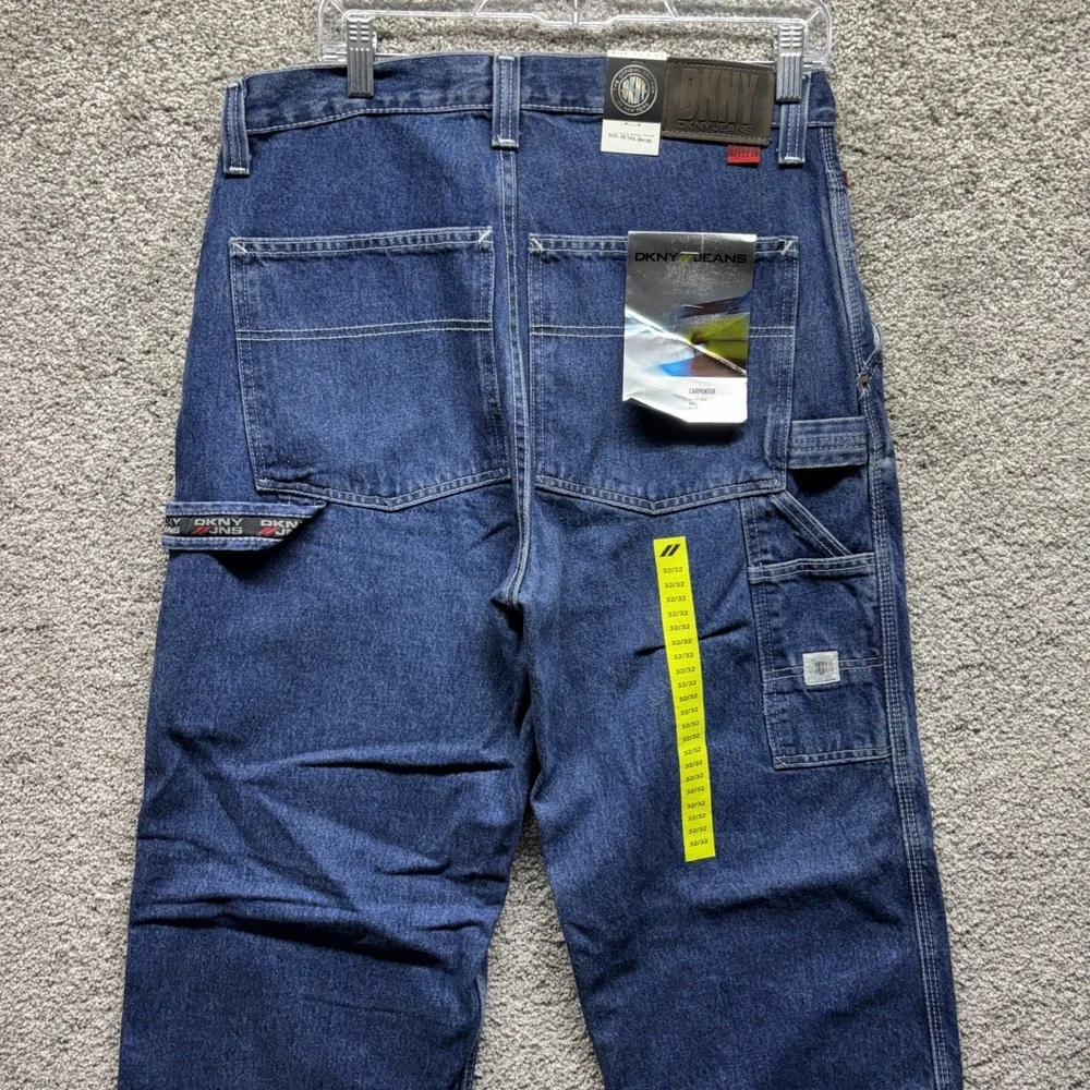 Vintage DKNY Jeans Baggy Wide Leg Y2K 90s Carpenter Skater Mens 32x32 Street NWT